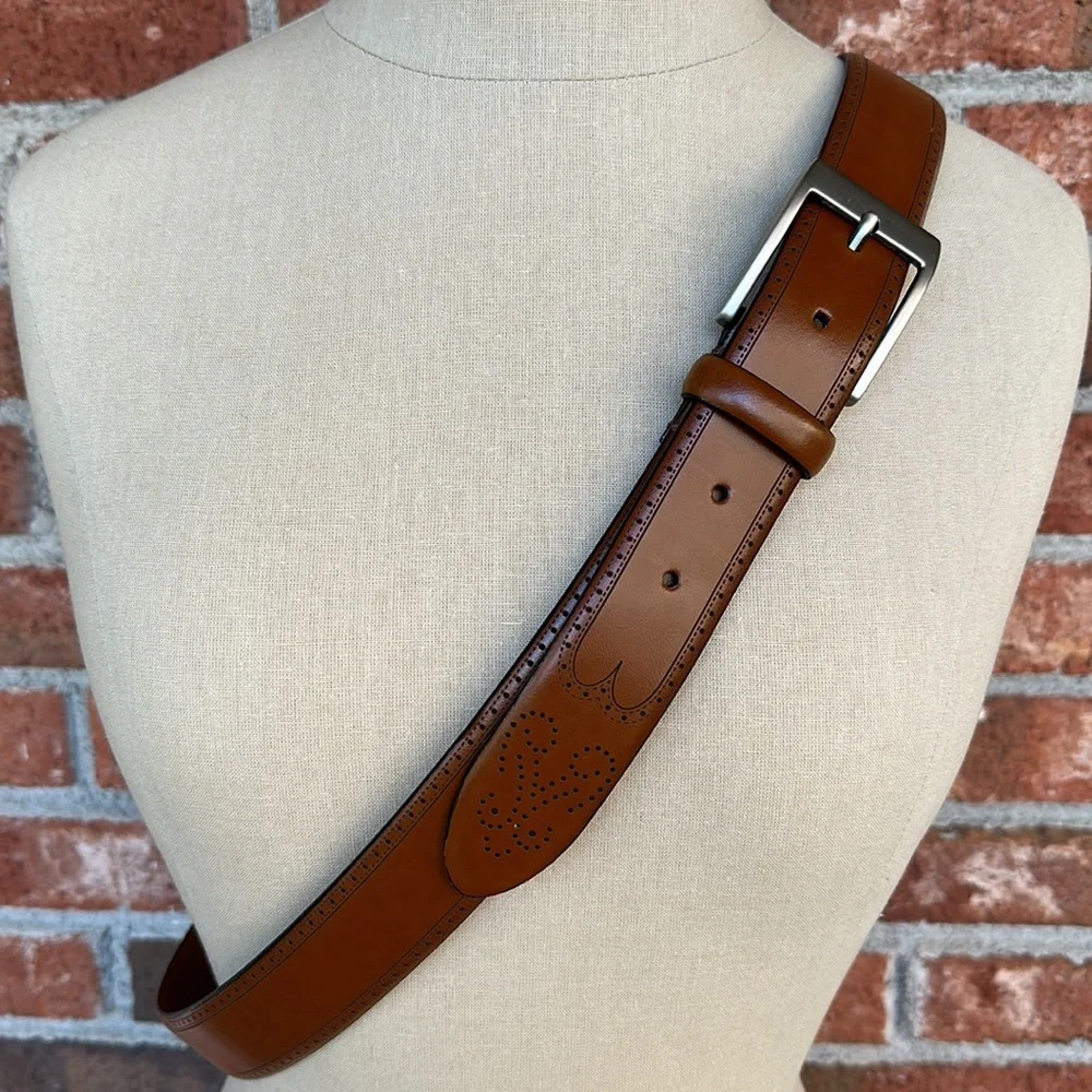 Joseph Abboud Punched Leather Belt